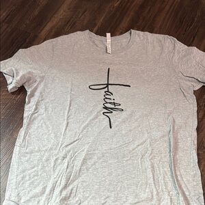 Gray Faith Graphic women's T-Shirt